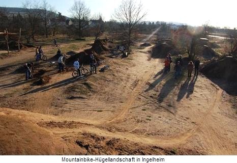 Mountainbike-Hügellandschaft in Ingelheim